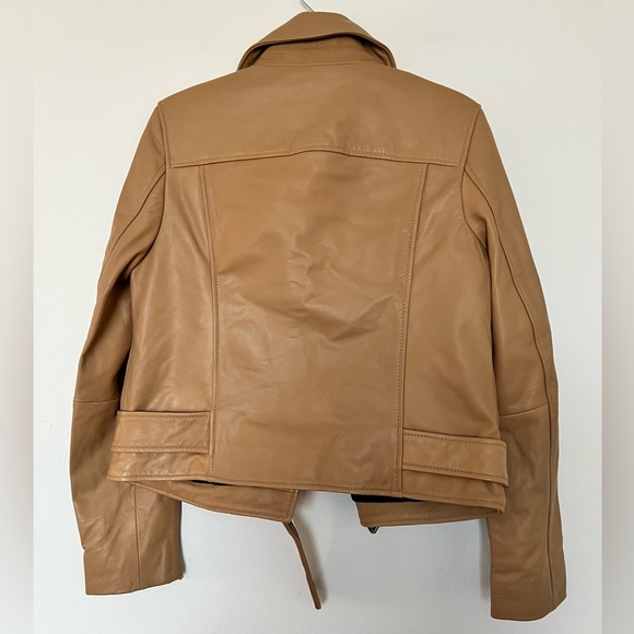 Walter Baker leather latte women’s biker jacket - Picture 4 of 5